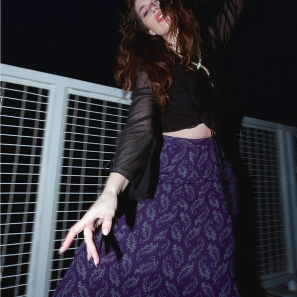 Talbots Blue and Green Midi skirt